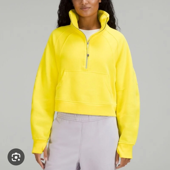 Lululemon Scuba Oversized Funnel-Neck Half Zip Soleil Yellow XS S - Picture 1 of 8